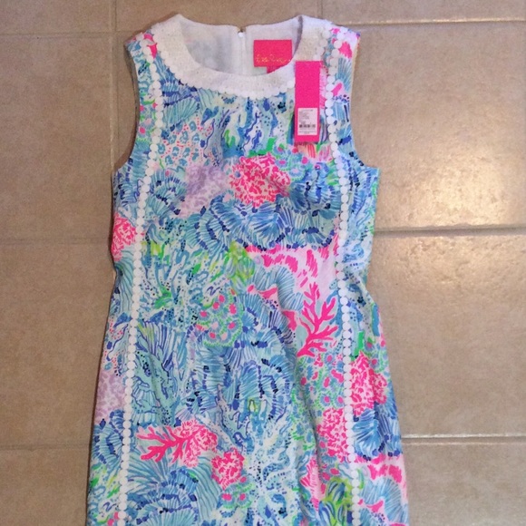 Lilly Pulitzer Mila Shift Dress Sink Or Swim Sz 4 - Picture 3 of 7